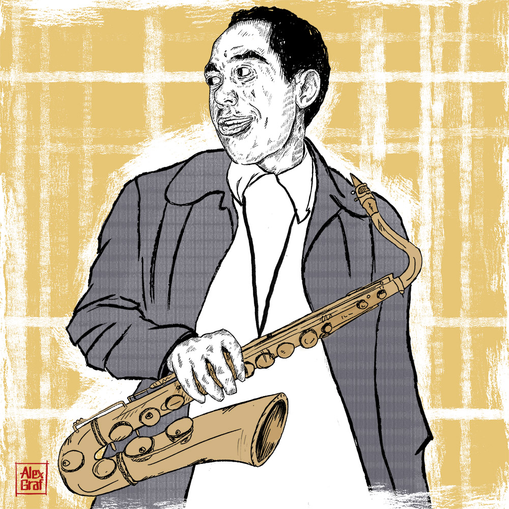Charlie Parker Musiker Illustration 