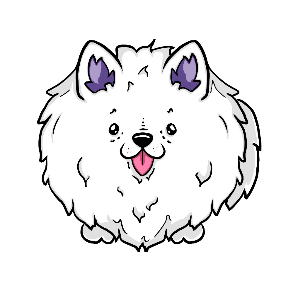 Ball of Fluff Dog Drawing 