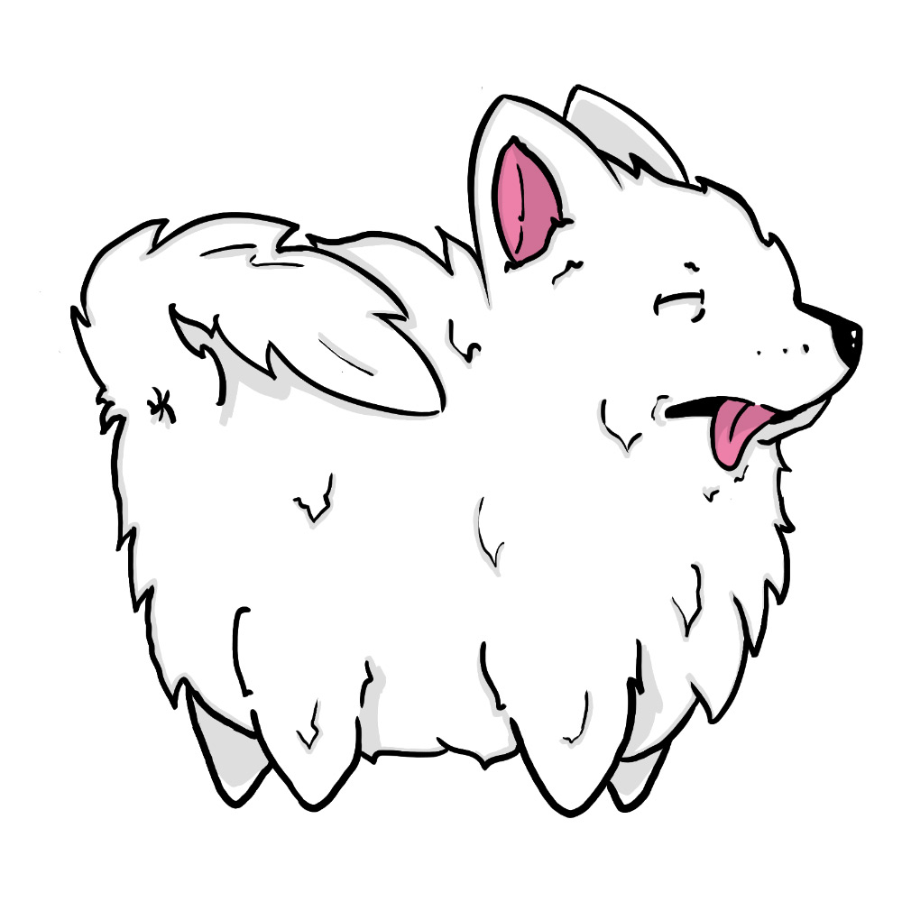 Fatboy Fluff Dog Illustration 