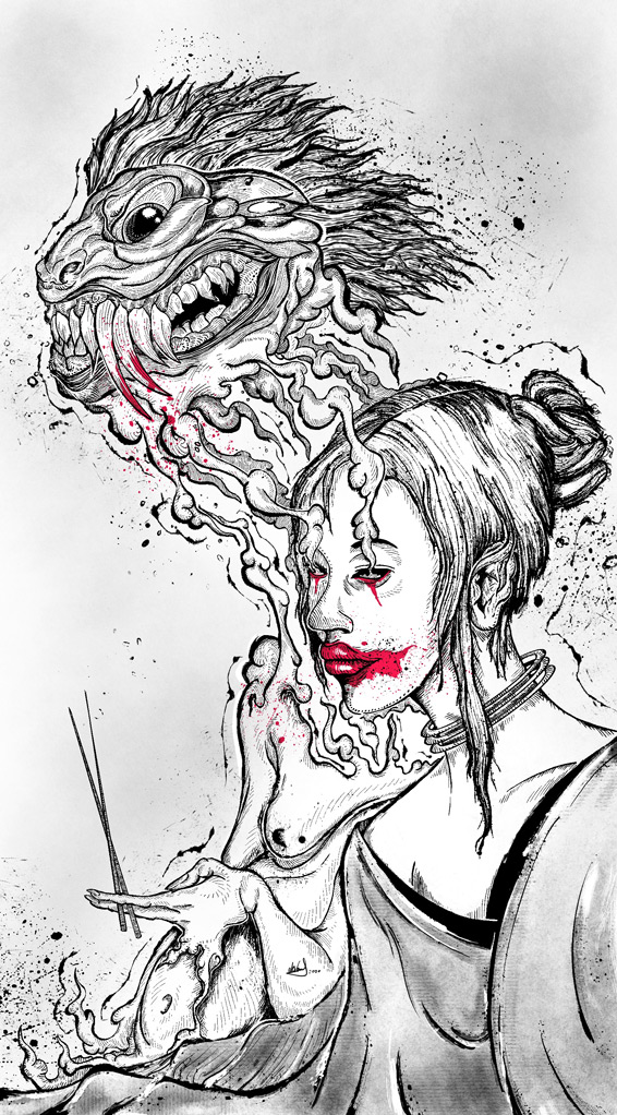 ghost drawing illustration 