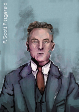 portrait of F Scott Fitzgerald 