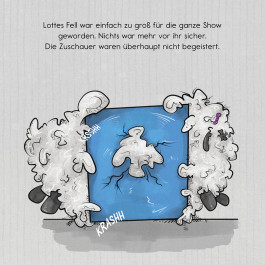 Kinderbuch Illustration Lotte läuft weg, ein Schaf auf reisen 