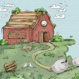 Kinderbuch Illustration Lotte läuft weg, ein Schaf auf reisen 