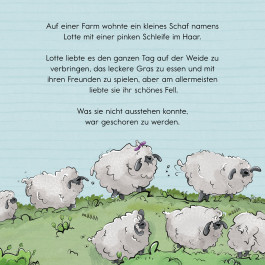 Kinderbuch Illustration Lotte läuft weg, ein Schaf auf reisen 