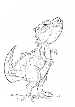 Trex Dino Illustation cute comic 