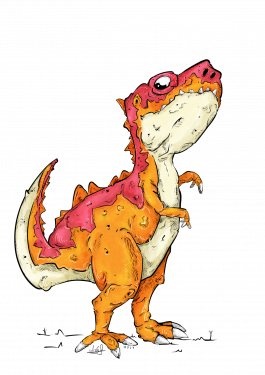 Trex Dino Illustation cute comic 