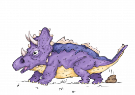 Triceratops Dino Illustation cute comic 