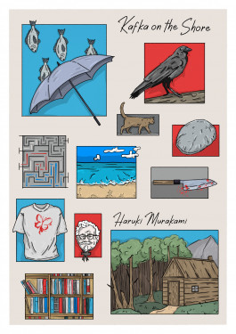 Kafka on the shore book illustration 