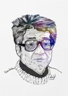 Kobo Abe sketch portrait japanese author 