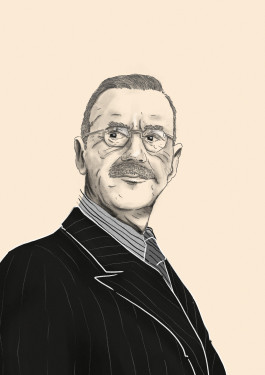 Thomas Mann portrait drawing 
