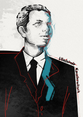 portrait drawing of the author Uladsimir Karatkewitsch 