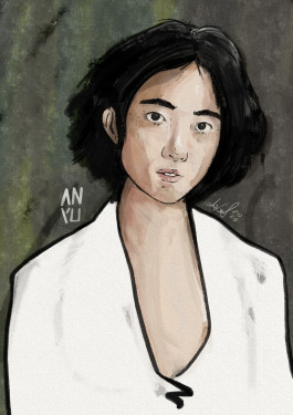 an yu author portrait drawing painting 
