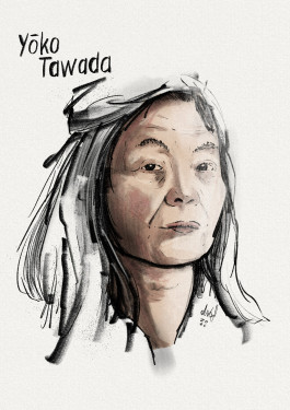yoko Tawada portrait drawing 